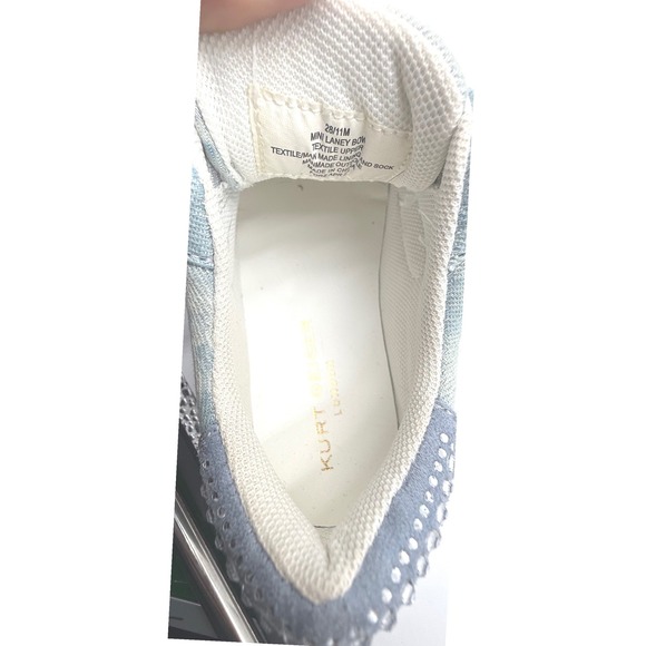 Kurt Geiger London Mini Laney Bow Blue Crystal Embellished Platform Sneakers 28 - Picture 5 of 10